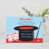 魔法ショーのバースデーパーティ招待状 招待状 (スタンド正面)