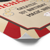 魔法ショーサーカスバースデーパーティーサイン ポスター (角)