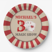 魔法ショーサーカスバースデーパーティー紙プレート ペーパープレート (正面)