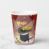 魔法ショーステージレッドバースデーパーティー 紙コップ (正面)