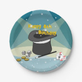 魔法ショーハッピー8誕生日キッズパーティー ペーパープレート (正面)