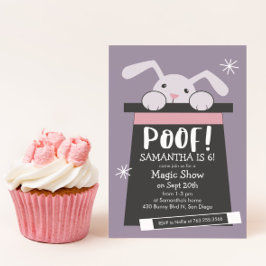 魔法ショーバニーラビットバースデーパーティー 招待状