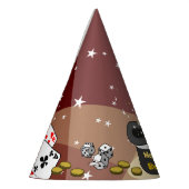 魔法ショーバースデーパーティレッドキッズ パーティーハット (左)