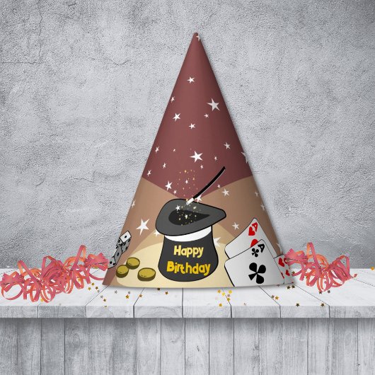 魔法ショーバースデーパーティレッドキッズ パーティーハット