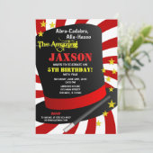 魔法ショーパーティー誕生日マジシャン招待 招待状 (スタンド正面)