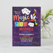 魔法ショー誕生日招待状魔法招待状 招待状 (スタンド正面)