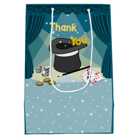 魔法ショー青ありがとう ミディアムペーパーバッグ (裏面)