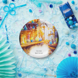 魔法シンプル実験科学者誕生日 ペーパープレート