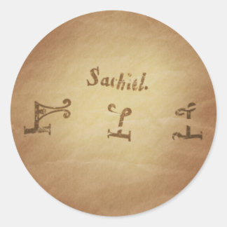 魔法シールエンジェルサチエル保護魔法チャーム ラウンドシール