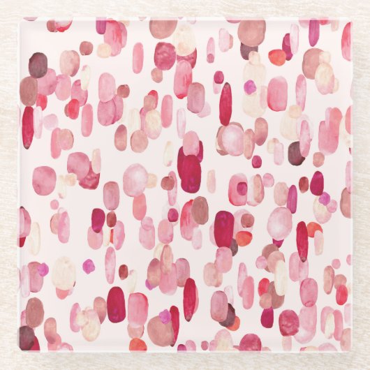 魔法スイッチ、ヴィンテージシームレスなパターン。 ガラスコースター (正面)