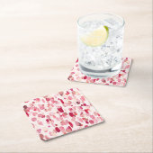 魔法スイッチ、ヴィンテージシームレスなパターン。 スクエアペーパーコースター (インサイチュ)