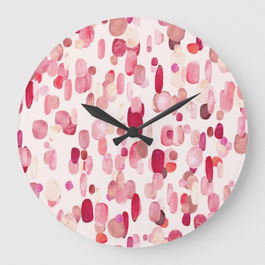 魔法スイッチ、ヴィンテージシームレスなパターン。 ラージ壁時計 (正面)