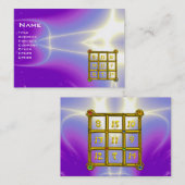 魔法スクエア33ウルトラバイオレットパープルフラクタル波 名刺 (正面/裏面)