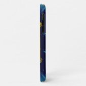 魔法スクエア33モノグラムティール(緑がかった色)アクアブルーターカーゼ Case-Mate iPhoneケース (裏面/左)