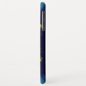 魔法スクエア33モノグラムティール(緑がかった色)アクアブルーターカーゼ Case-Mate iPhoneケース (裏面/左)