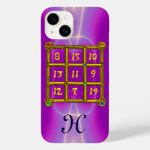 魔法スクエア33モノグラムピンク明るい赤紫色紫 Case-Mate iPhone 14ケース