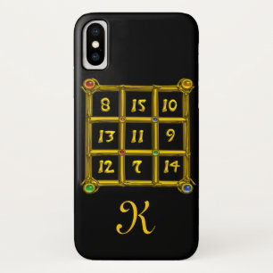 魔法スクエア33モノグラムブラック iPhone X ケース