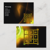 魔法スクエア33、イエローブラウンブラック 名刺 (正面/裏面)