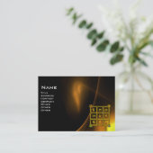 魔法スクエア33、イエローブラウンブラック 名刺 (スタンド正面)