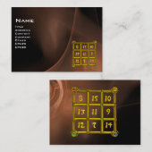 魔法スクエア33、ブラウンブラック 名刺 (正面/裏面)