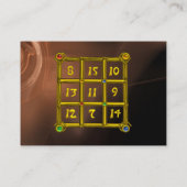 魔法スクエア33、ブラウンブラック 名刺 (裏面)