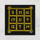 魔法スクエア33、ブラックアイボリー スクエア名刺 (裏面)