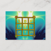 魔法スクエア33、ブルーターカーゼ、パール紙 名刺 (裏面)