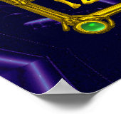 魔法スクエア33,ブルーパープル ポスター (角)