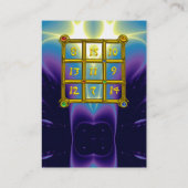 魔法スクエア33、ブルーパープル 名刺 (裏面)