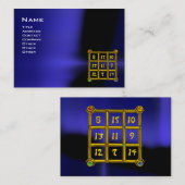 魔法スクエア33、ブルーブラック 名刺 (正面/裏面)