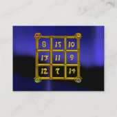 魔法スクエア33、ブルーブラック 名刺 (裏面)