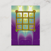 魔法スクエア33、紫の青 名刺 (裏面)