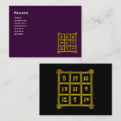 魔法スクエア33,紫ブラック 名刺 (正面/裏面)