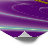 魔法スクエア33、紫色の青 ポスター (角)