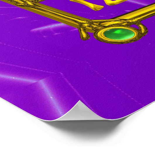 魔法スクエア33、紫 ポスター (角)