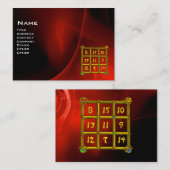 魔法スクエア33、赤黒 名刺 (正面/裏面)