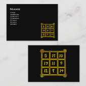 魔法スクエア33、黒 名刺 (正面/裏面)