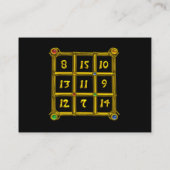 魔法スクエア33、黒 名刺 (裏面)