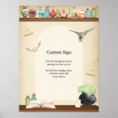 魔法スクールウィザードパーティーカスタムウェルカムサイン ポスター (正面)