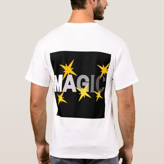 魔法スターズホワイトTシャツ | Zデザイン Tシャツ (裏面)