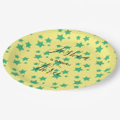 魔法スターバースデーグリーンイエローサーカスパーティー ペーパープレート (アングル)