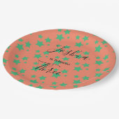 魔法スターバースデーグリーンオレンジサーカスパーティー ペーパープレート (アングル)