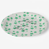 魔法スターバースデーグレーグリーン紙プレート ペーパープレート (アングル)