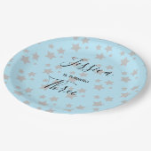 魔法スターバースデーブルー男の赤ちゃん紙プレート ペーパープレート (アングル)