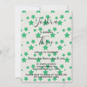 魔法スター誕生日の招待状グレーグリーン 招待状 (正面)