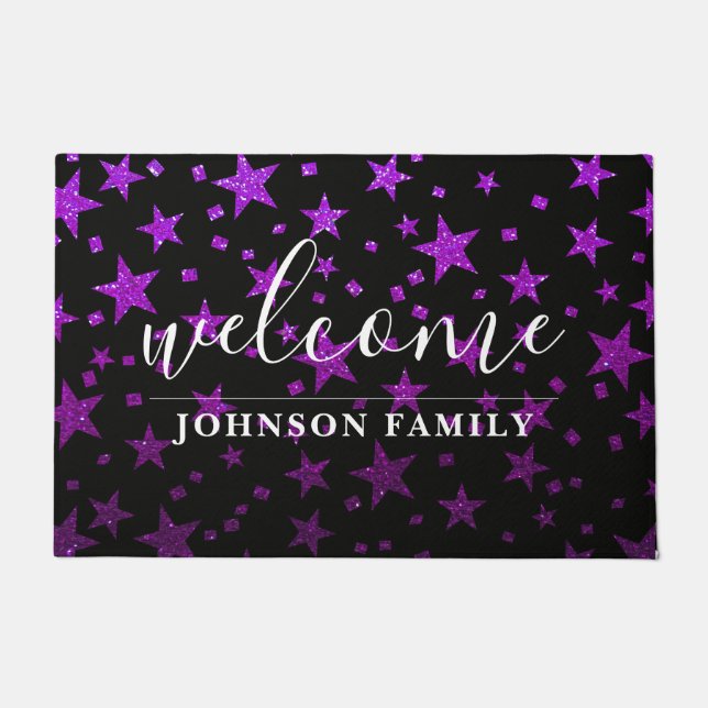 魔法スター銀河系グリッター先生教室 ドアマット (正面)