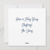 魔法スノー妖精クリスマスフラットホリデーカード シーズンカード (裏面)