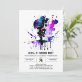 魔法スパイ忍者デジタルガール誕生日 招待状 (スタンド正面)