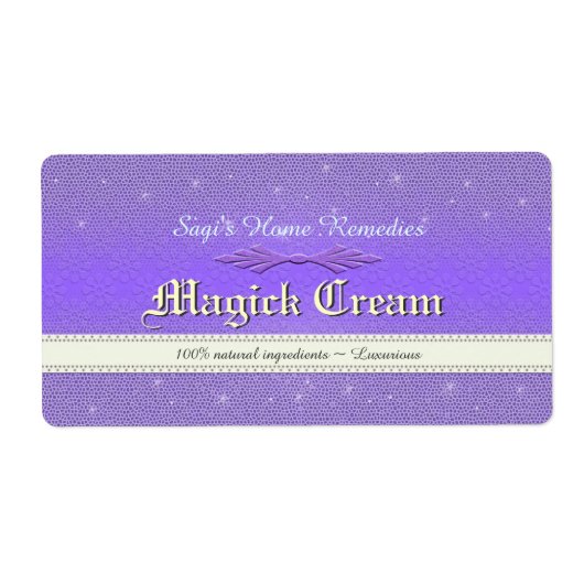 魔法スパークルUピックカラー天然製品 ラベル (正面)