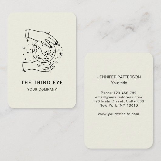 魔法スピリチュアル名刺 名刺 (正面/裏面)
